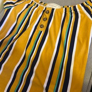 Striped off the shoulder shirt